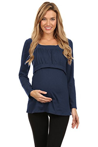 Alex Empire Long Sleeve Nursing Top - Cypress, Medium