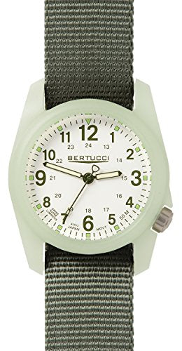 Dx3 Plus, White w/ Green Dial / Lume Case- #209 Defender Drab w/ Olive Dash Line Nylon Band