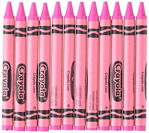 Bulk Crayons, Regular Size - Carnation Pink, 12 ct.