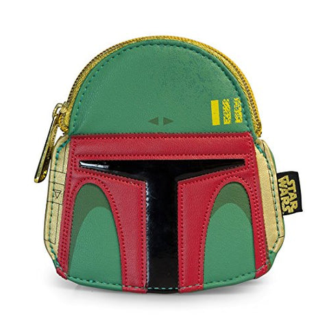 Star Wars Boba Fett Green/Red Faux Leather Face Coin Bag