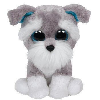 Whiskers the Grey Schnauzer Dog Regular Beanie Boo Plush, 6-Inch