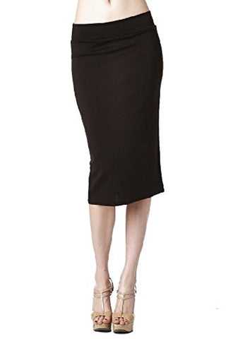 Azules Women's Below the Knee Pencil Skirt - Made in USA