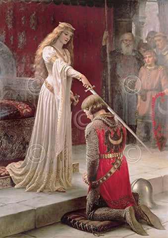 The Accolade - Edmund Blair Leighton 24x36 inches, Poster