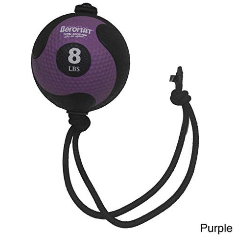 Aeromat Power Rope Medicine Ball - 8 LB Black / Purple