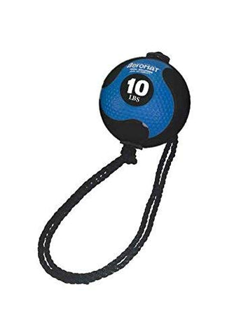 Aeromat Power Rope Medicine Ball - 10 LB Black / Blue