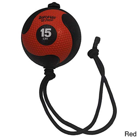 Aeromat Power Rope Medicine Ball - 15 LB Black / Red