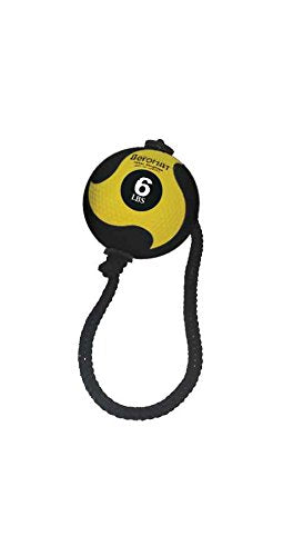 Aeromat Power Rope Medicine Ball - 6 LB Black / Yellow