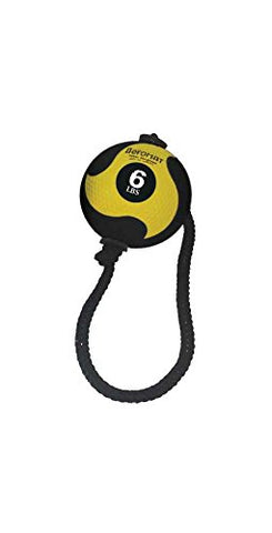 Aeromat Power Rope Medicine Ball - 6 LB Black / Yellow