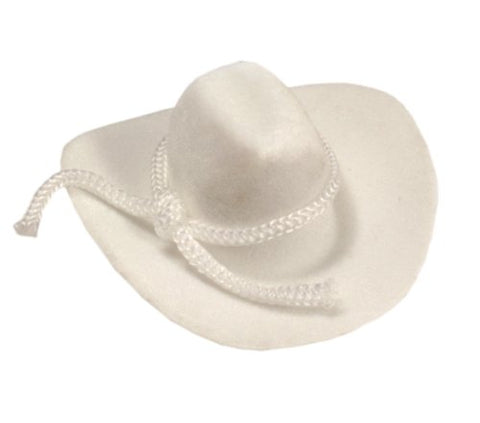 3" Cowboy Hat, White