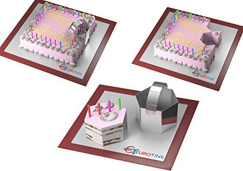 Hexagon Shape Steel Cookie Cake Slicer 3” Deep with Handle 75mm,x 75mm