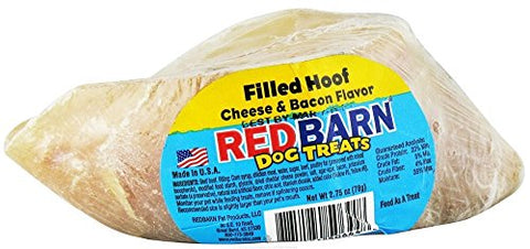 Red Barn Dog Treats Filled Cow Hoof - Cheese/Bacon