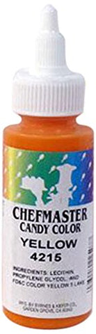Yellow Chefmaster Liquid Candy Color, 2 oz