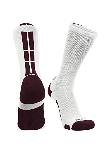 Baseline 3.0 Crew, White-Maroon, Medium