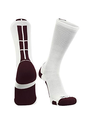 Baseline 3.0 Crew, White-Maroon, Medium