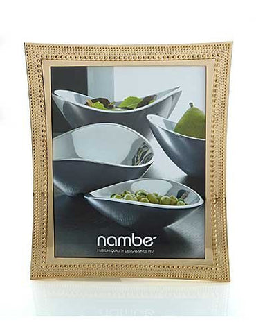 Nambe Beaded 8" x 10" Frame - Gold Plate