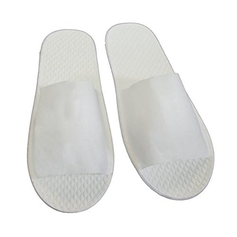 White Mens Womens Disposable Open Toe Slippers