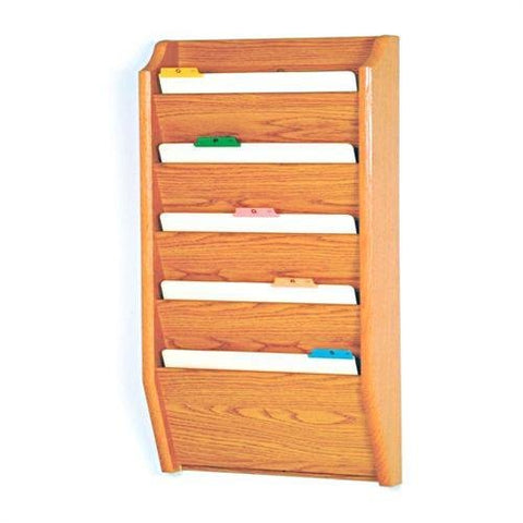 5 Pocket Legal Size File Holder, Light Oak