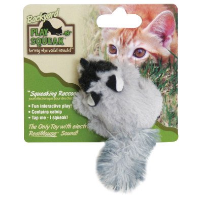 PLAY-N-SQUEAK Cat Backyard Raccoon