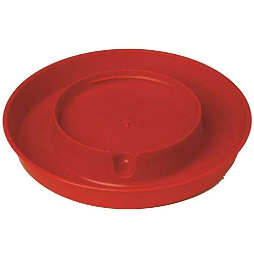 Miller Mfg Co Inc - Poultry Base Screw-On for Gallon Jar, Red