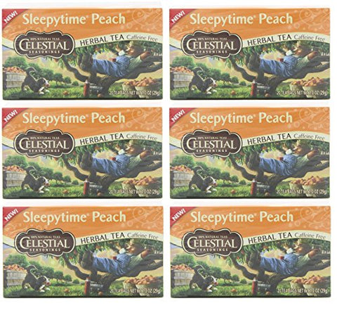 Celestial Seasonings Herbal Tea Sleepytime Peach, 20 Bags