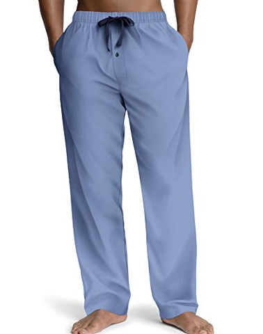 Hanes Men's Woven Pants, Medium Blue, M