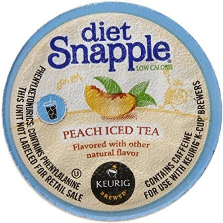Snapple, Diet Peach Iced Tea, k-cup