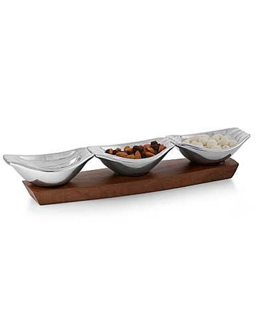 Nambe Drift Condiment Server