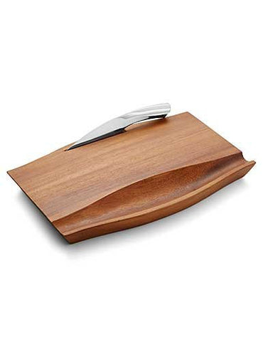 Nambe Drift Cheese Board with Knife