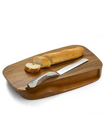 Nambe Blend Bread Board with Knife