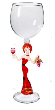 Wine glass / Lady with grapes