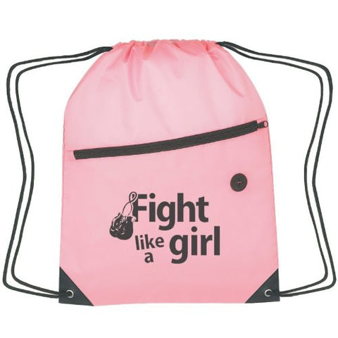 "Fight Like a Girl" Breast Cancer Awareness Pink Shoulder Bag"