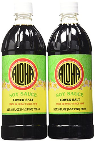Aloha Soy Sauce Low Salt - 24 oz
