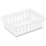 Mini Storage Tray, White, 6 3/8" L X 5" W X 2 1/8" H