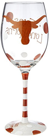 Jenkins Texas Longhorns wine glass. Holds 12 oz.