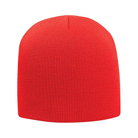 Acrylic Knit Beanie, 8", Style #: 82-1010, Red