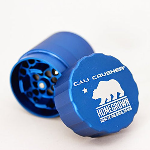 Cali Crusher 4 Pcs Homegrown Pocket Size Grinder (Blue)