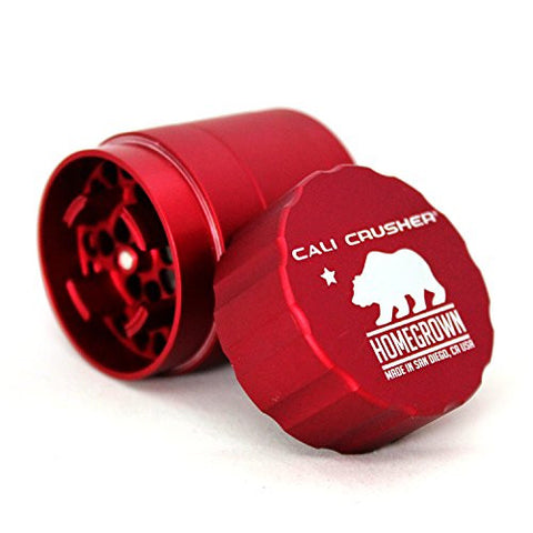 Cali Crusher 4 Pcs Homegrown Pocket Size Grinder (Red)