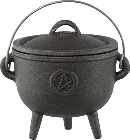 Cast Iron Cauldron Small 4.5in Pentacle (Each)