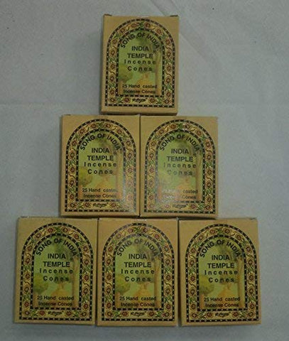 India Temple Incense Display - Cones (36 boxes of 25 Cones)