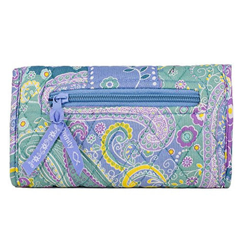 Life’s Blessings Quilted, Hanging Wallet, Cool Blue/Green/Purple