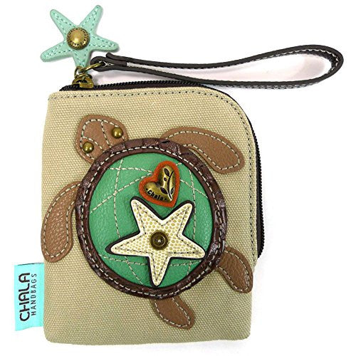 Zip Wallet - Sea Turtle, Sand Canvas