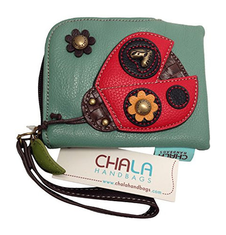 Zip Wallet - Ladybug, Teal