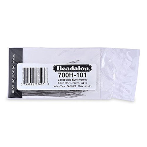 Collapsible Eye Needles, 2.5 in (6.4 cm), Heavy, 50 pc