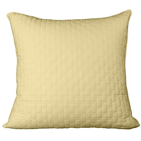 Rayon from Bamboo Quilted Euro Sham in Butter