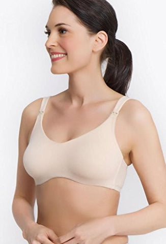 Cotton Blend Wireless Nursing Bra Nude 38DDD