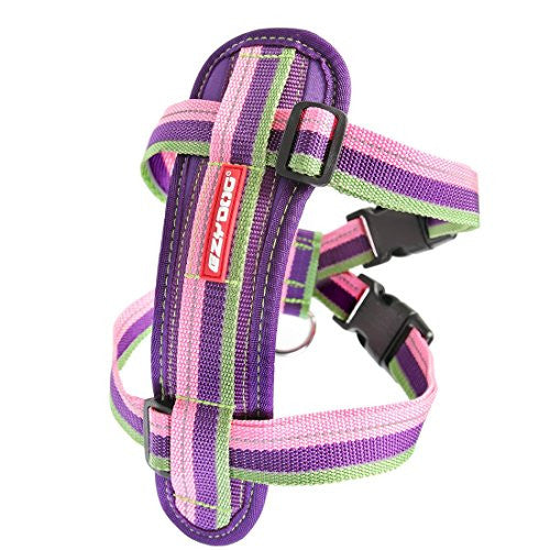 EzyDog Chest Plate Camo Harness with Reflective Stitching - Bubble Gum, Medium