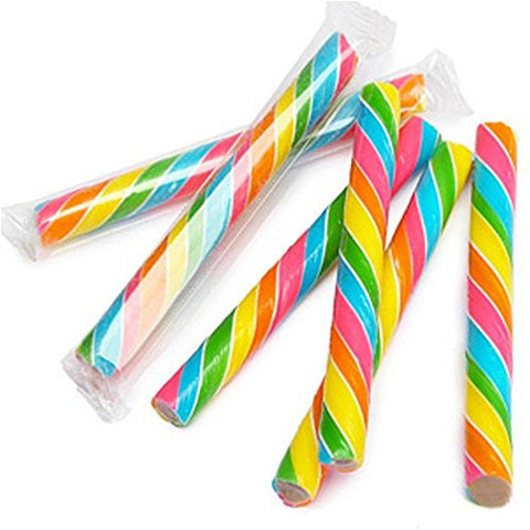 Sweet Spindles Mini Hard Candy Sticks - Rainbow 50 pc Jar