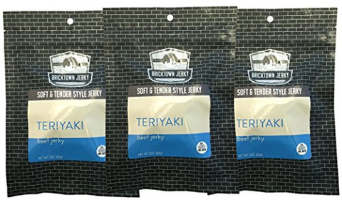 Bricktown Jerky- Teriyaki Soft and Tender Beef Jerky 3oz.