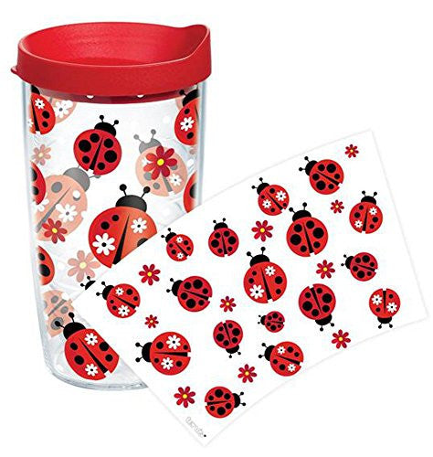 B2B Exclusives Wrap, Ladybug Pattern 16 oz - With Travel Lid