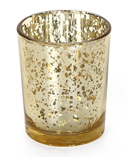 Darice David Tutera Gold Spot Plating Glass Votive Cup